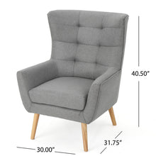 Load image into Gallery viewer, Club Chair With Rubberwood Legs