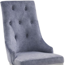 Load image into Gallery viewer, Tufted Upholstered Fabric Dining Side Chairs (Set of 2) - Gray / Silver