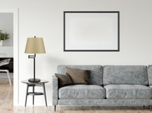 Load image into Gallery viewer, Metal Table Lamp With Tan Empire Shade - Bronze