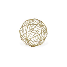 Load image into Gallery viewer, Hand Painted Decorative Orb Tabletop Sculpture (483226) - Gold