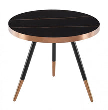 Load image into Gallery viewer, Modern Small Ceramic Coffee Table - Black And Gold