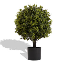 Load image into Gallery viewer, Artificial Ball Topiary Tree Decoration In Pot (Set of 2) - Green