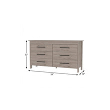 Load image into Gallery viewer, Six Drawer Double Dresser (737986) - Light Gray