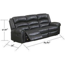 Load image into Gallery viewer, Power Reclining Sofa With Built In USB Port - Black