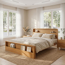 Load image into Gallery viewer, Bed Frame With Dual Open Storage Headboard And Footboard