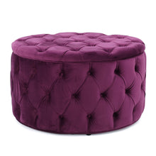 Load image into Gallery viewer, Modern Glam Ottoman Velvet