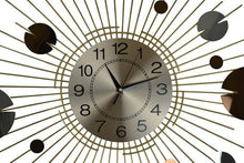 Load image into Gallery viewer, Silent Analog Sunburst Wall Clock - Gold / Copper / Silver