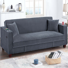 Load image into Gallery viewer, Modern Convertible Sofa With Hidden Storage USB Port, Cup Holder