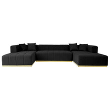 Load image into Gallery viewer, Nolan - U-Shape Corner Sofa - Black