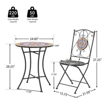 Load image into Gallery viewer, Lambert - Outdoor Chat Set - Black / Red