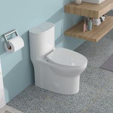 Load image into Gallery viewer, 1 Piece Toilet For Bathroom, Dual Flush, Soft Closing Seat - White