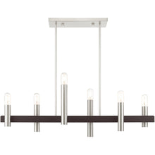 Load image into Gallery viewer, 24" Six-Light Dimmable Chandelier With Shades - Bronze