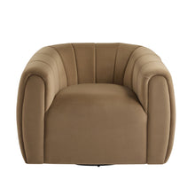 Load image into Gallery viewer, Serenizia - Upholstered Velvet Swivel Chair With Channel Tufted