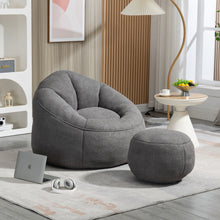 Load image into Gallery viewer, Bedding Bean Bag Sofa Chair High Pressure Foam With Footrest