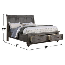 Load image into Gallery viewer, 3 Piece Bedroom Set, Bed With 2 Nightstands