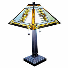 Load image into Gallery viewer, 11" x 21" x 22" Metal Two Light Candlestick Table Lamp With Beige Shade - Dark Brown