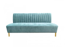 Load image into Gallery viewer, Stylish Fabric Sofa - Light Green / Gold