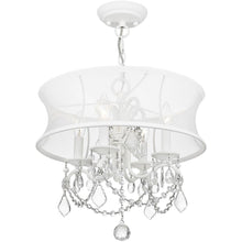 Load image into Gallery viewer, Four Light Metal Dimmable Chandelier With Shades - White