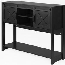 Load image into Gallery viewer, Farmhouse Entryway Table With Sliding Barn Door