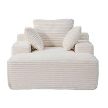 Load image into Gallery viewer, Oversized Chaise Lounge Chair Cozy Cloud Couch With 3 Throw Pillows And Wide Armrest