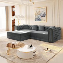 Load image into Gallery viewer, 3-In-1 Convertible Sleeper Sofa With Movable Ottoman For Living Room