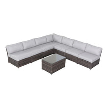 Load image into Gallery viewer, Comfortable Modern Patio Rattan Sectional Set With Cushions