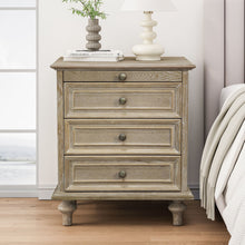 Load image into Gallery viewer, Farmhouse Nightstand With 4 Drawers