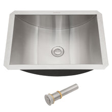 Load image into Gallery viewer, Undermount Bathroom Sink With Pop Up Drain, Durable Material, Easy Clean Nano Finish - Brushed Nickel
