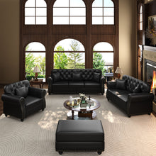 Load image into Gallery viewer, Upholstered Sofa With Nailhead Trim, Rolled Armrests With Ottoman