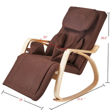 Load image into Gallery viewer, Comfortable Relax Rocking Chair With Full Massage Function Cotton Fabric Air Pressure - Brown