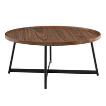 Load image into Gallery viewer, Round Coffee Table - Black / Walnut