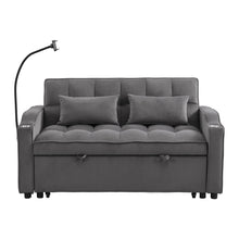Load image into Gallery viewer, Sofa Bed With Trundle For Small Rooms - Dark Gray