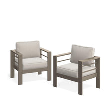 Load image into Gallery viewer, Modern All-Weather Patio Armchairs With Thick Cushions (Set of 2)