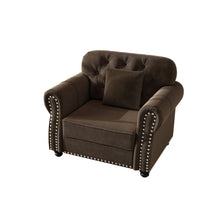 Load image into Gallery viewer, Upholstered Sofa With Nailhead Trim And Rolled Armrests