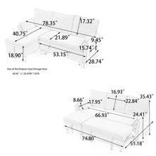 Load image into Gallery viewer, L-Shaped Reversible Chaise Sectional Sofa With Storage