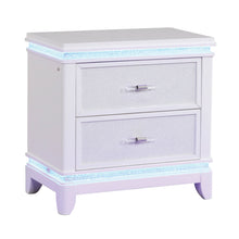 Load image into Gallery viewer, Opium - 2 Drawer Nightstand With LED Lights - White