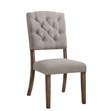 Load image into Gallery viewer, Tufted And Upholstered Linen Open Back Dining Side Chairs (Set of 2) - Cream