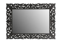 Load image into Gallery viewer, 47" Floral Carved Solid Framed Accent Mirror - Black