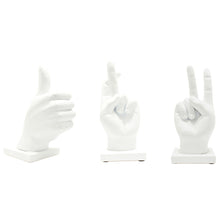 Load image into Gallery viewer, Hand Tabletop Sculpture (Set of 3) - White
