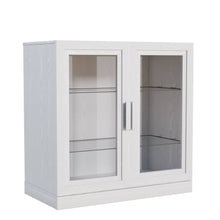 Load image into Gallery viewer, Wood Accent Cabinet With Two Doors - White