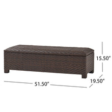 Load image into Gallery viewer, Santiago - Wicker Storage Bench - Brown Multi