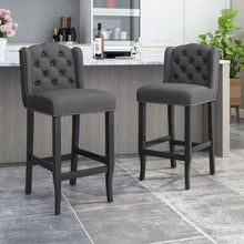 Load image into Gallery viewer, Vienna - Contemporary Fabric Tufted Wingback Counter Stools (Set of 2)