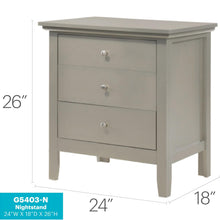 Load image into Gallery viewer, 3 Drawer Nightstand & Dove Tailed Drawers