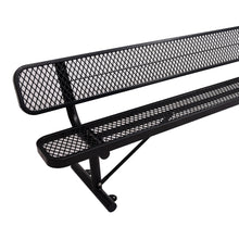 Load image into Gallery viewer, 6' Outdoor Steel Bench With Backrest