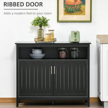 Load image into Gallery viewer, Homcom - Sideboard Buffet Cabinet, Kitchen Cabinet, Coffee Bar Cabinet With 2 Doors And Adjustable Shelves For Entryway Living Room - Black