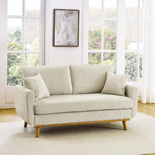 Load image into Gallery viewer, Upholstered Loveseat With Arms And Pillows