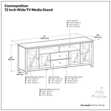 Load image into Gallery viewer, Cosmopolitan - Wide TV Media Stand - Mahogany Brown