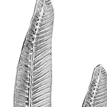 Load image into Gallery viewer, Tall Feather Tabletop Sculptures (Set of 2) - Silver