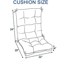 Load image into Gallery viewer, 2 Piece High Back Patio Chair Cushion Set, Tufted Adirondack And Rocking Chair Cushions