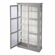 Load image into Gallery viewer, Cornice Molding Double Door Curio Cabinet - Off White